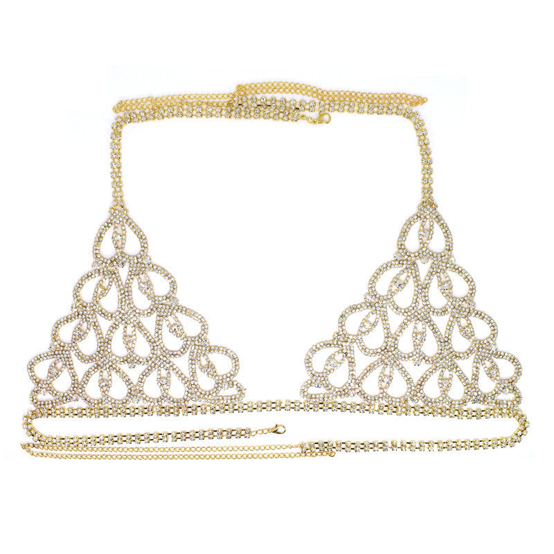 Diamond After Dark Body Chain Set image 2 showing rhinestone top-chain, bottom-chain, or full-set styling in gold or silver