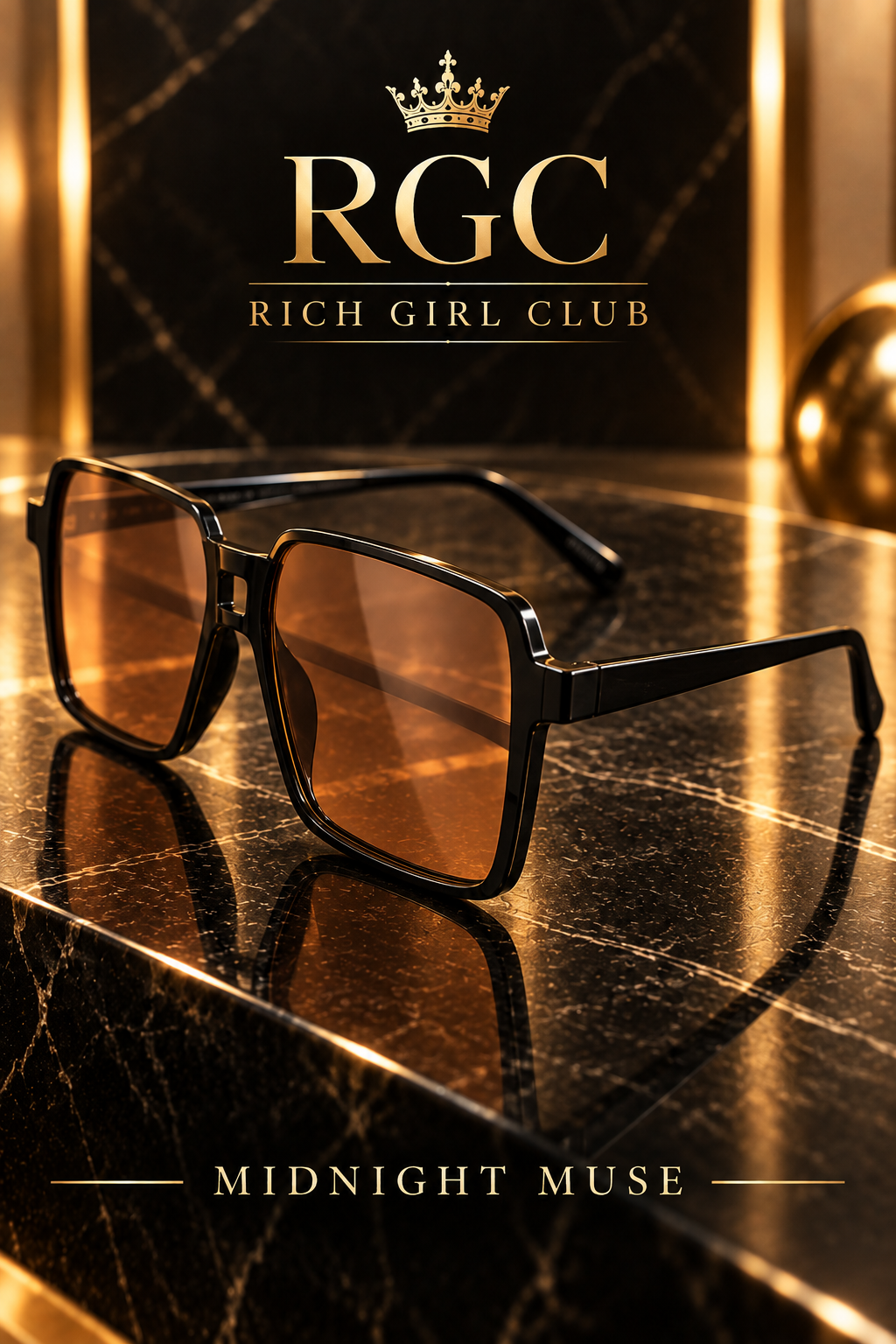 Midnight Muse sunglasses temple and hinge detail