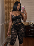 Moonlit Lace Cami & Capri Set