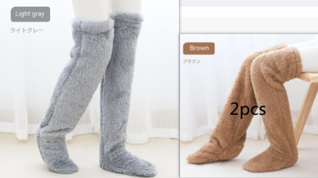 Soft Launch fuzzy over-the-knee socks source image 65