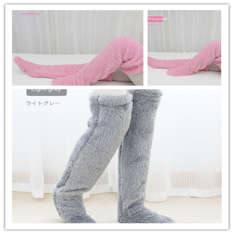 Soft Launch fuzzy over-the-knee socks source image 38