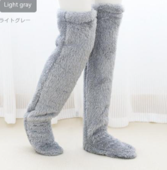 Soft Launch fuzzy over-the-knee socks source image 20