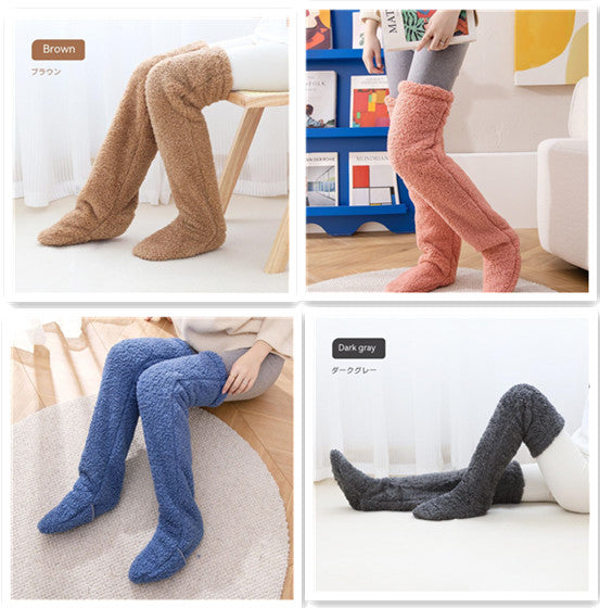 Soft Launch fuzzy over-the-knee socks source image 69
