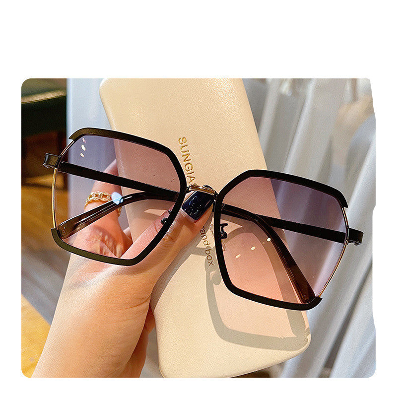Top Floor Energy black frame sunglasses with gray-powder gradient lenses