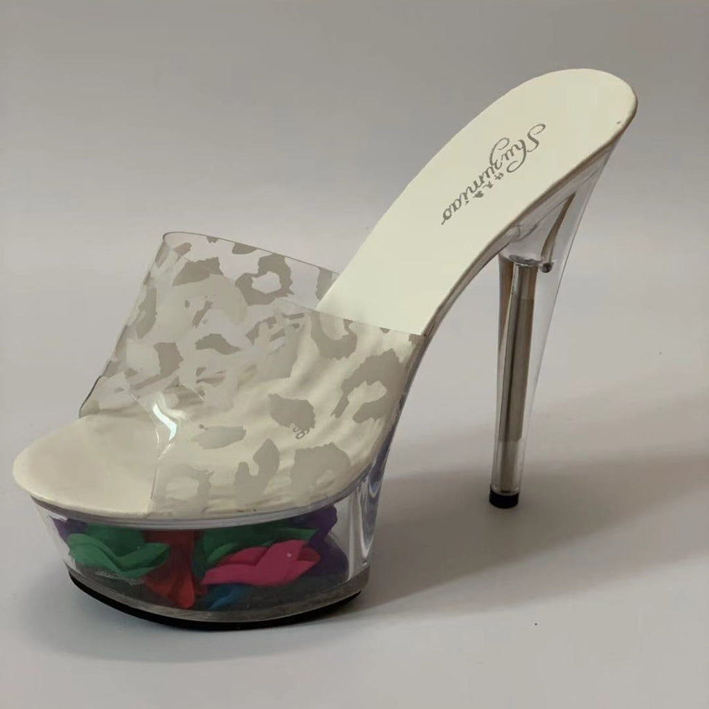 Wild Transparency Platform Mules verified supplier product view 7 of 27 showing clear platform and high stiletto construction