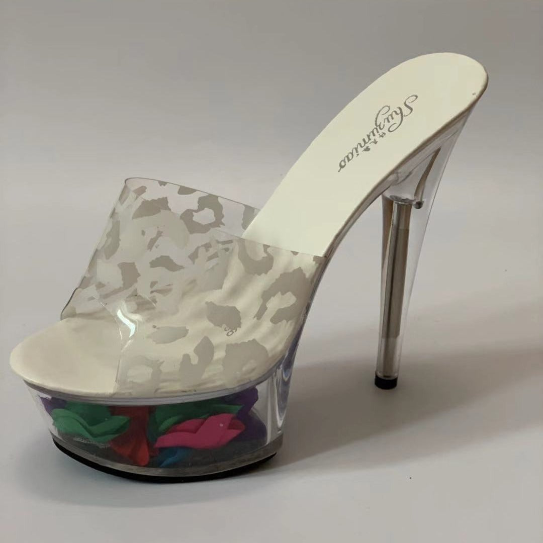 Wild Transparency Platform Mules verified supplier product view 7 of 27 showing clear platform and high stiletto construction