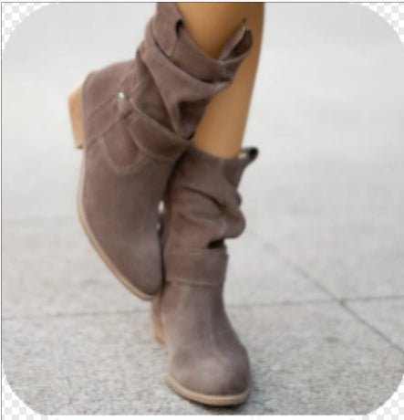 Saddle Sway Suede Boots shown in a repeated dark-grey supplier source view.
