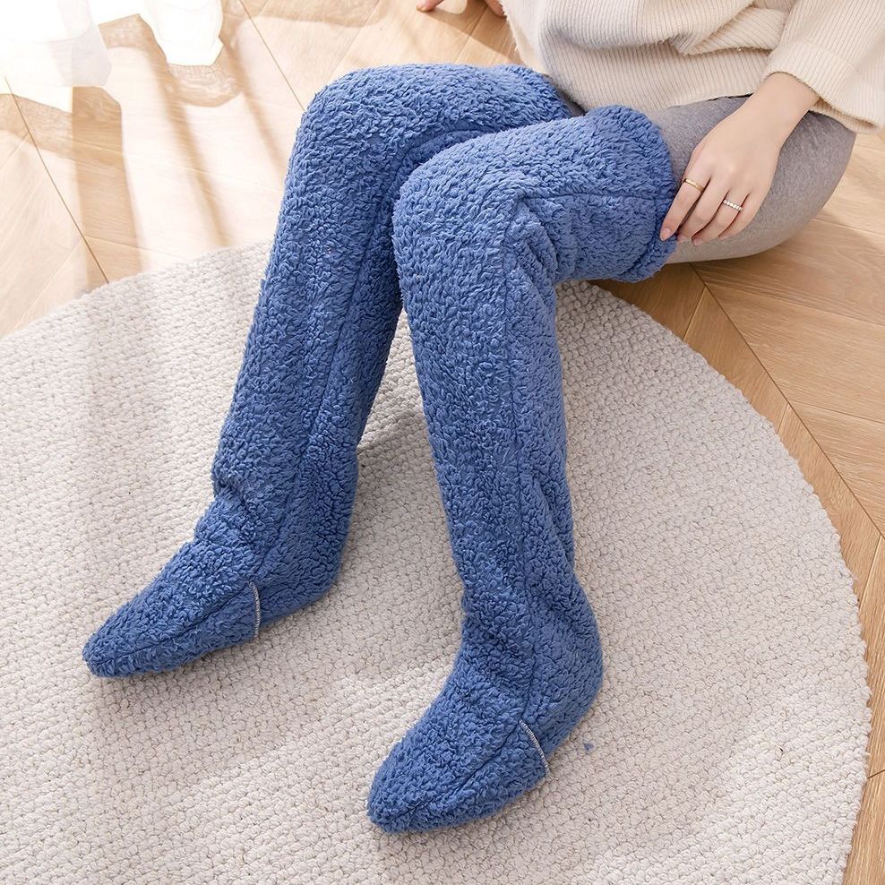Soft Launch fuzzy over-the-knee socks source image 56