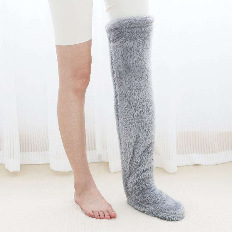 Soft Launch fuzzy over-the-knee socks source image 5