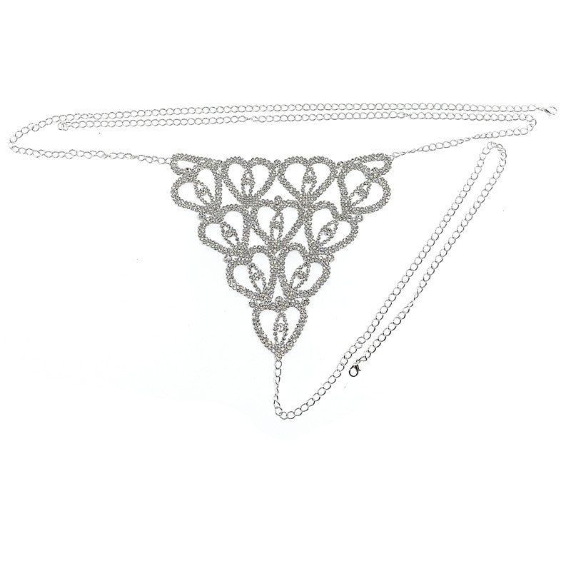 Diamond After Dark Body Chain Set image 4 showing rhinestone top-chain, bottom-chain, or full-set styling in gold or silver