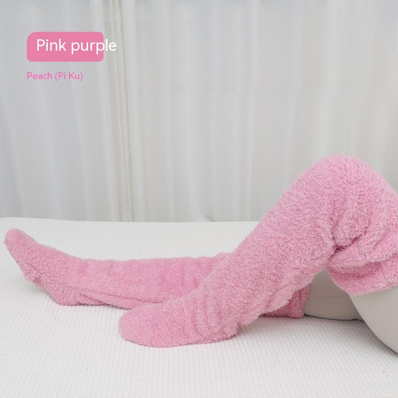 Soft Launch fuzzy over-the-knee socks source image 59