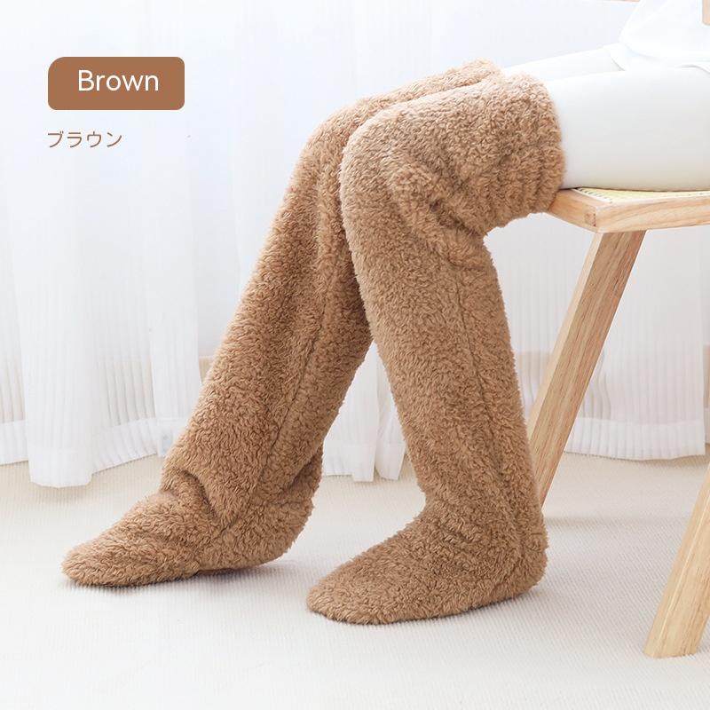 Soft Launch fuzzy over-the-knee socks source image 12