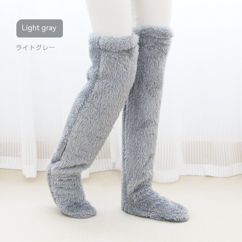 Soft Launch fuzzy over-the-knee socks source image 70
