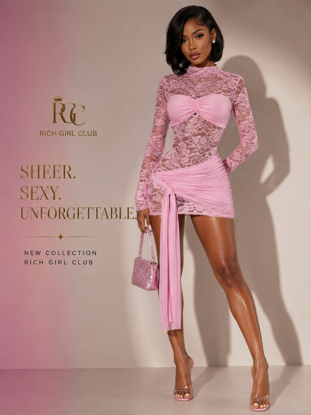 Sheer Seduction Lace Cutout Bodycon Dress