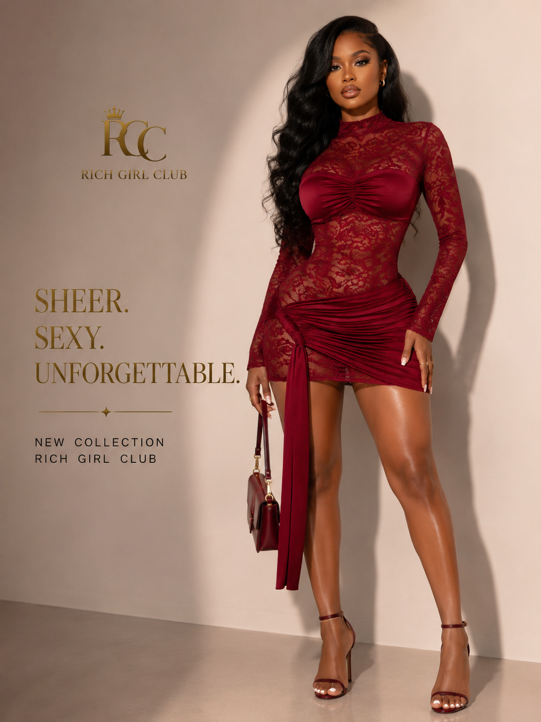 Sheer Seduction Lace Cutout Bodycon Dress