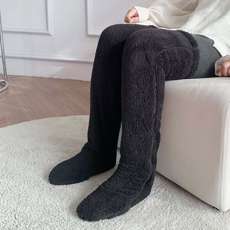 Soft Launch fuzzy over-the-knee socks source image 50