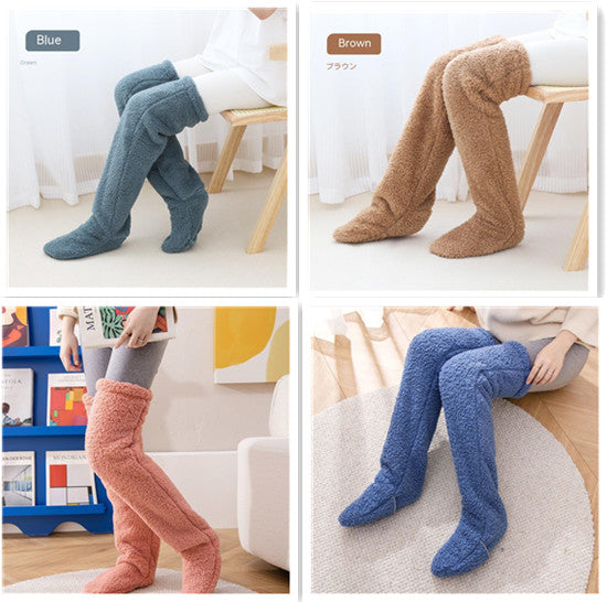 Soft Launch fuzzy over-the-knee socks source image 31