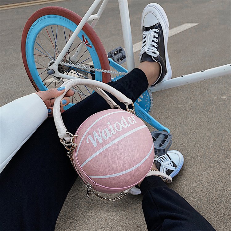 Courtside Status Basketball Bag supplier lifestyle view in pink