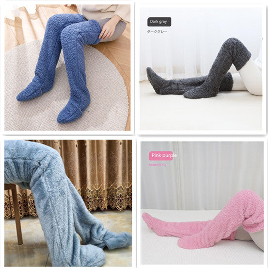 Soft Launch fuzzy over-the-knee socks source image 32
