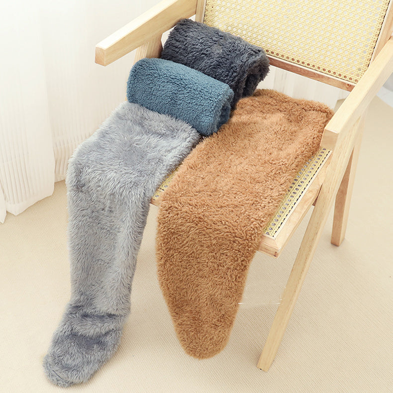 Soft Launch fuzzy over-the-knee socks source image 11