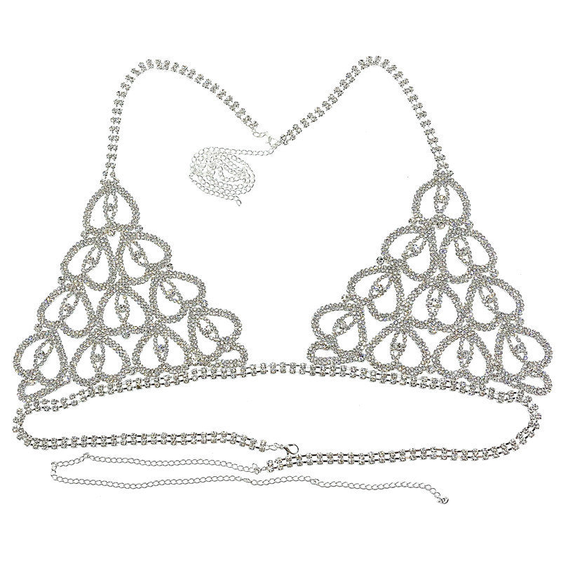 Diamond After Dark Body Chain Set image 3 showing rhinestone top-chain, bottom-chain, or full-set styling in gold or silver