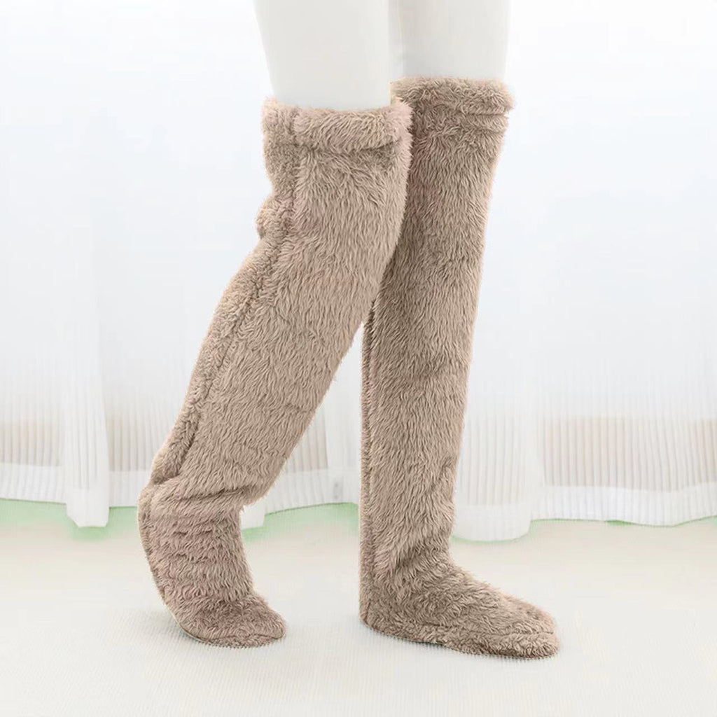 Soft Launch fuzzy over-the-knee socks source image 46