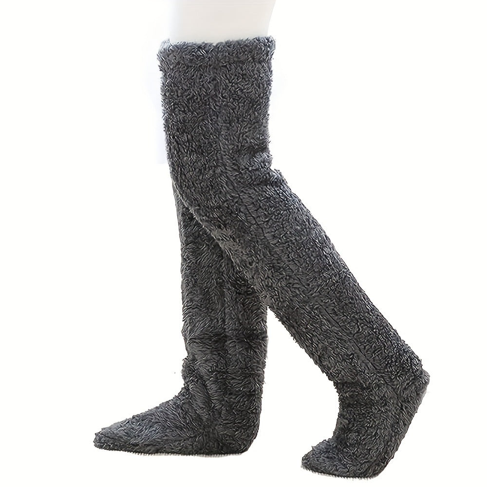 Soft Launch fuzzy over-the-knee socks source image 45