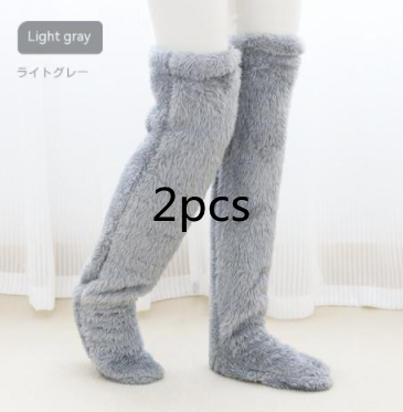 Soft Launch fuzzy over-the-knee socks source image 71