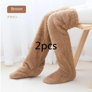 Soft Launch fuzzy over-the-knee socks source image 24