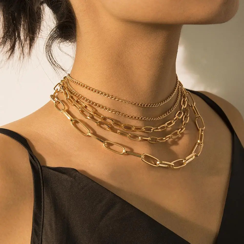 Chain Reaction Chunky Choker Necklace