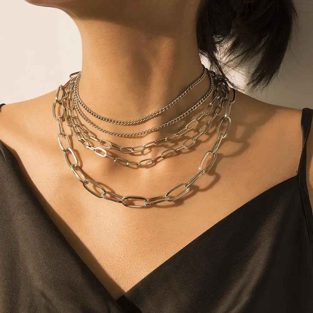 Chain Reaction Chunky Choker Necklace
