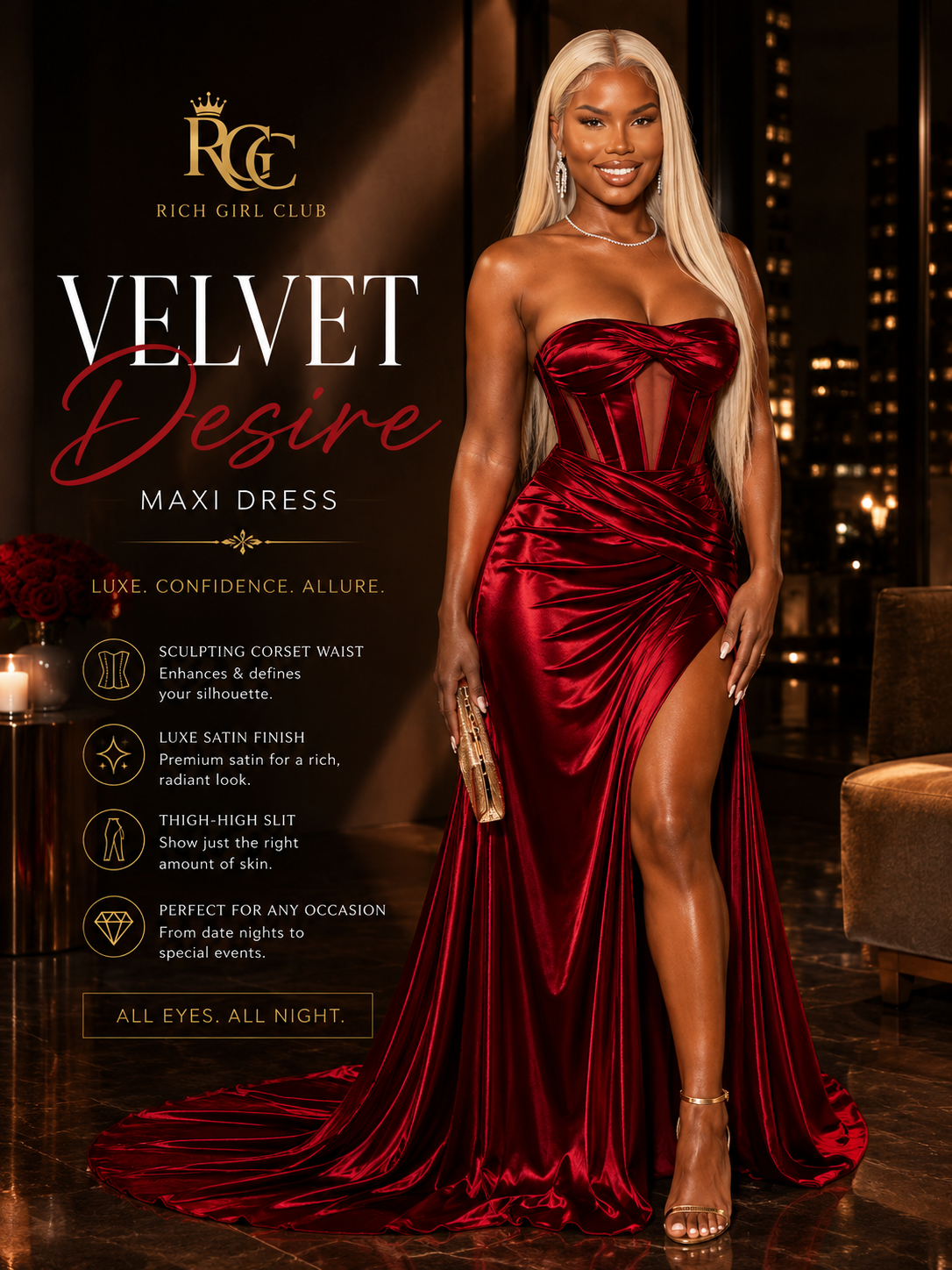 Velvet Desire Maxi Dress