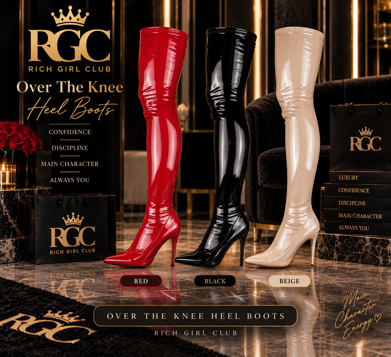 Over The Knee Heel Boots