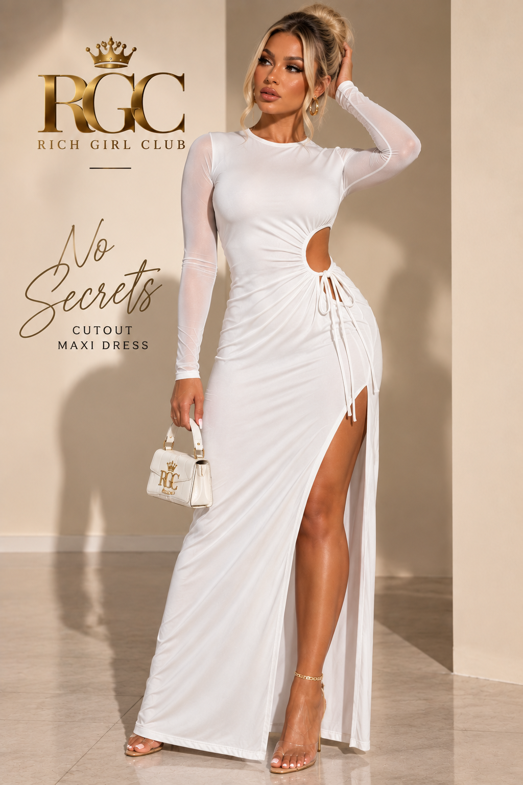 No Secrets Cutout Maxi Dress