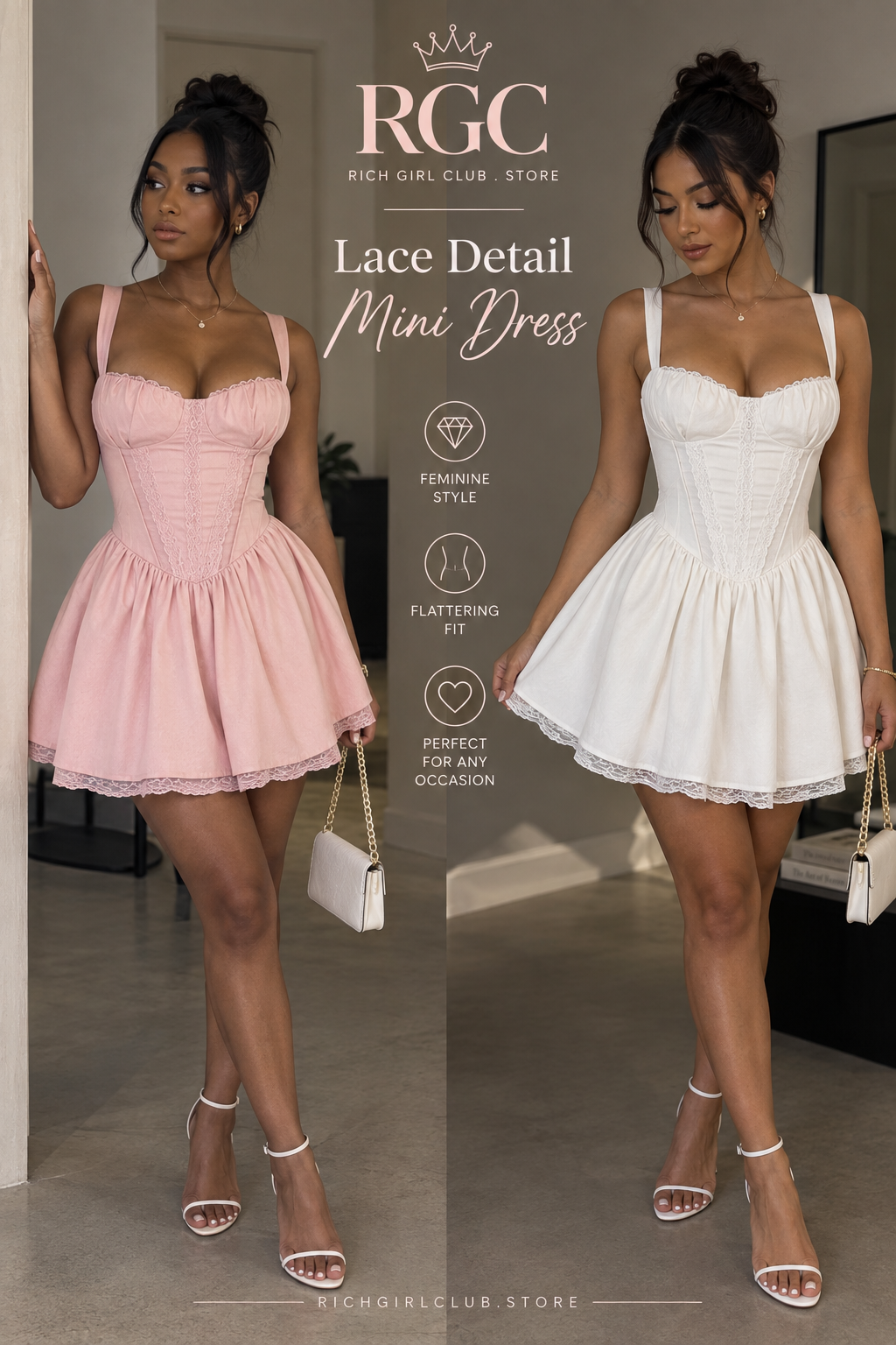 Blush Bow Affair Mini Dress