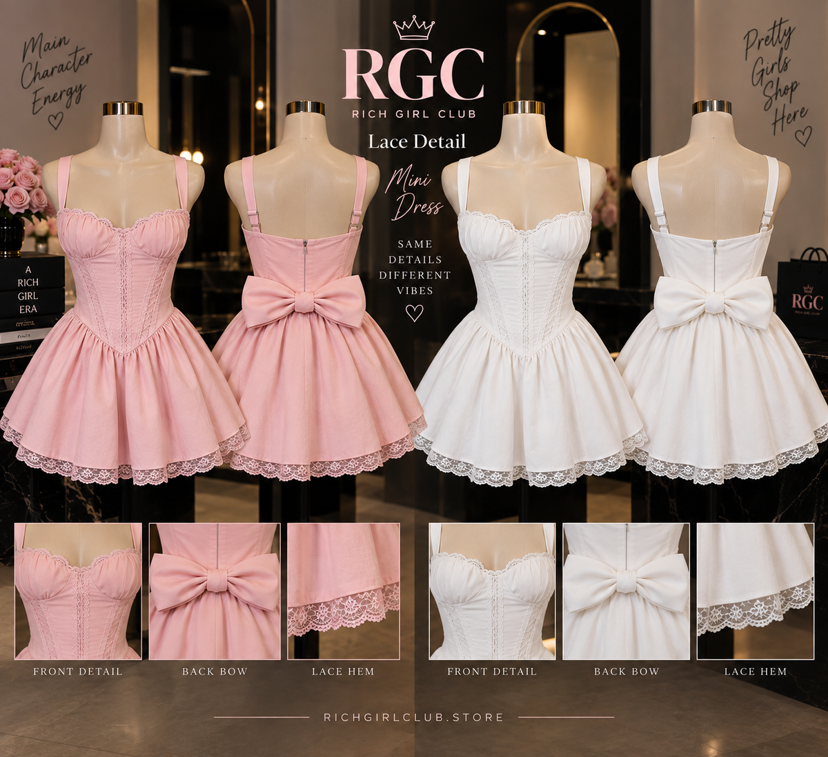 Blush Bow Affair Mini Dress