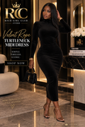 Velvet Rope Turtleneck Midi