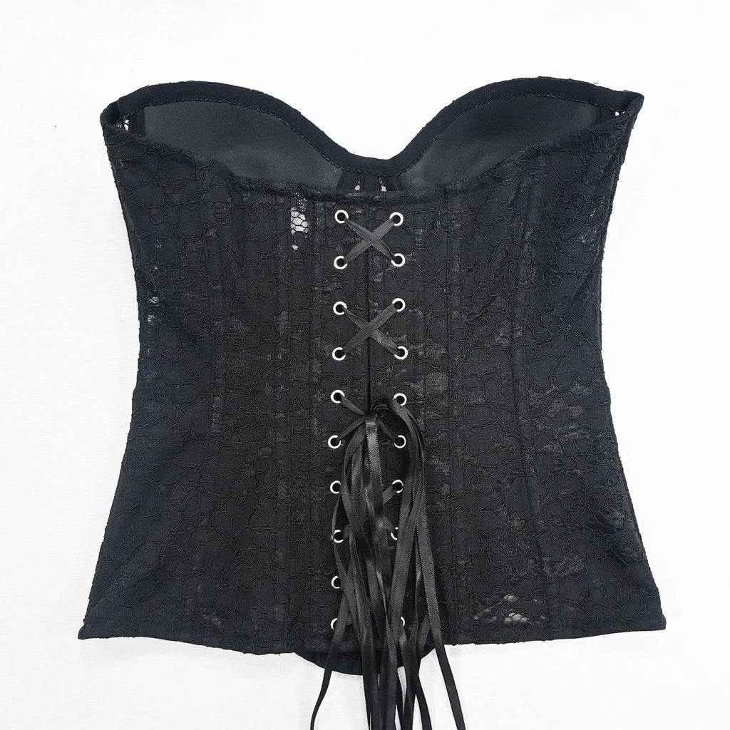 Black Lace Corset Top
