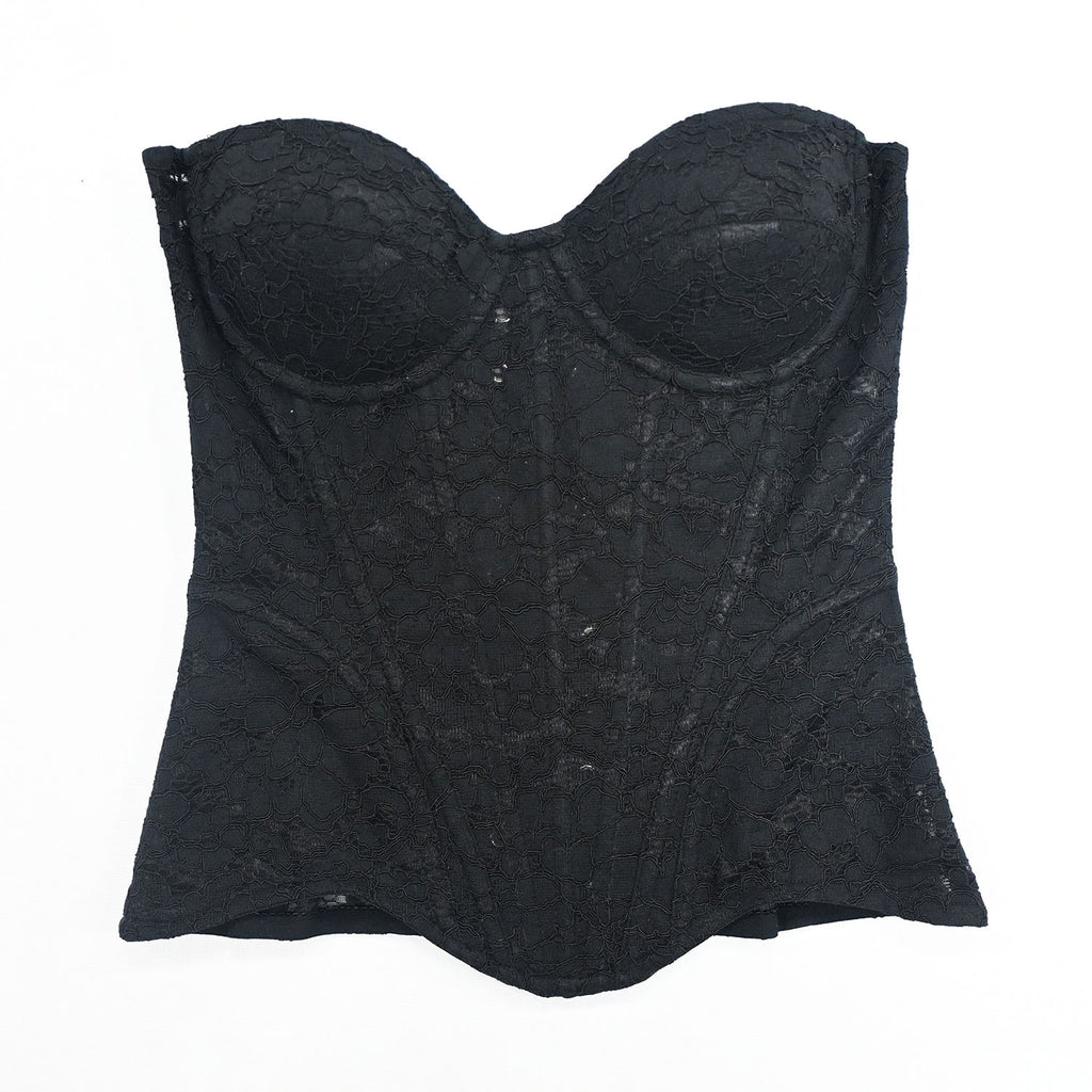 Black Lace Corset Top