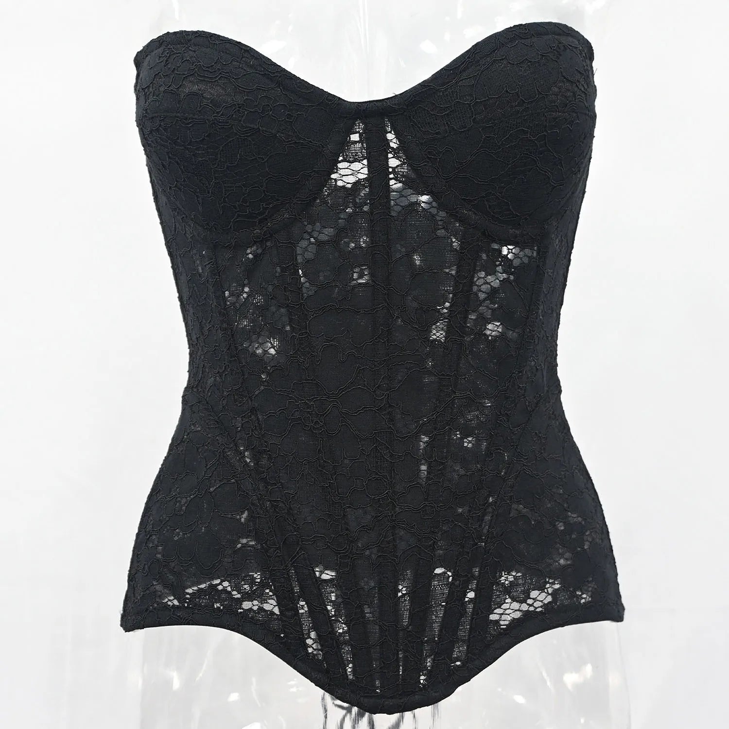 Black Lace Corset Top