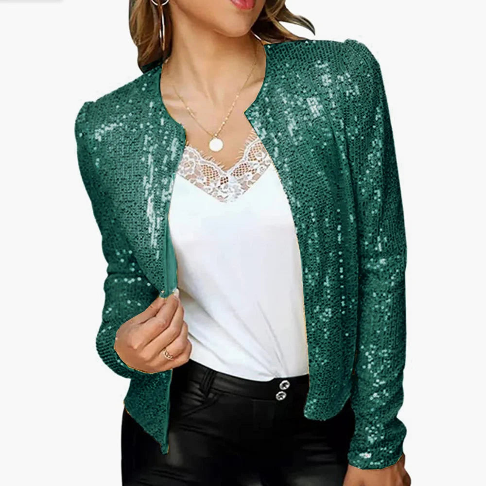 Presley Sequin Crop Blazer