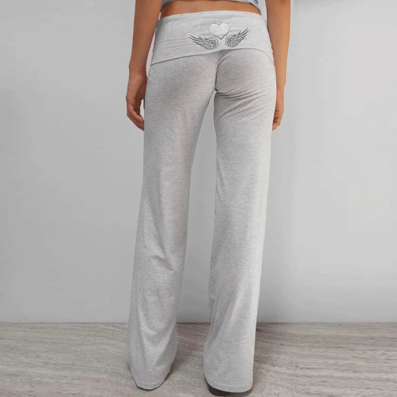 Fold-Over Flare Yoga Pants