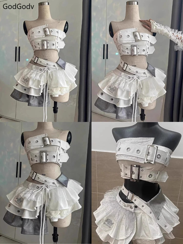 Y2K Punk Princess Two-Piece Set