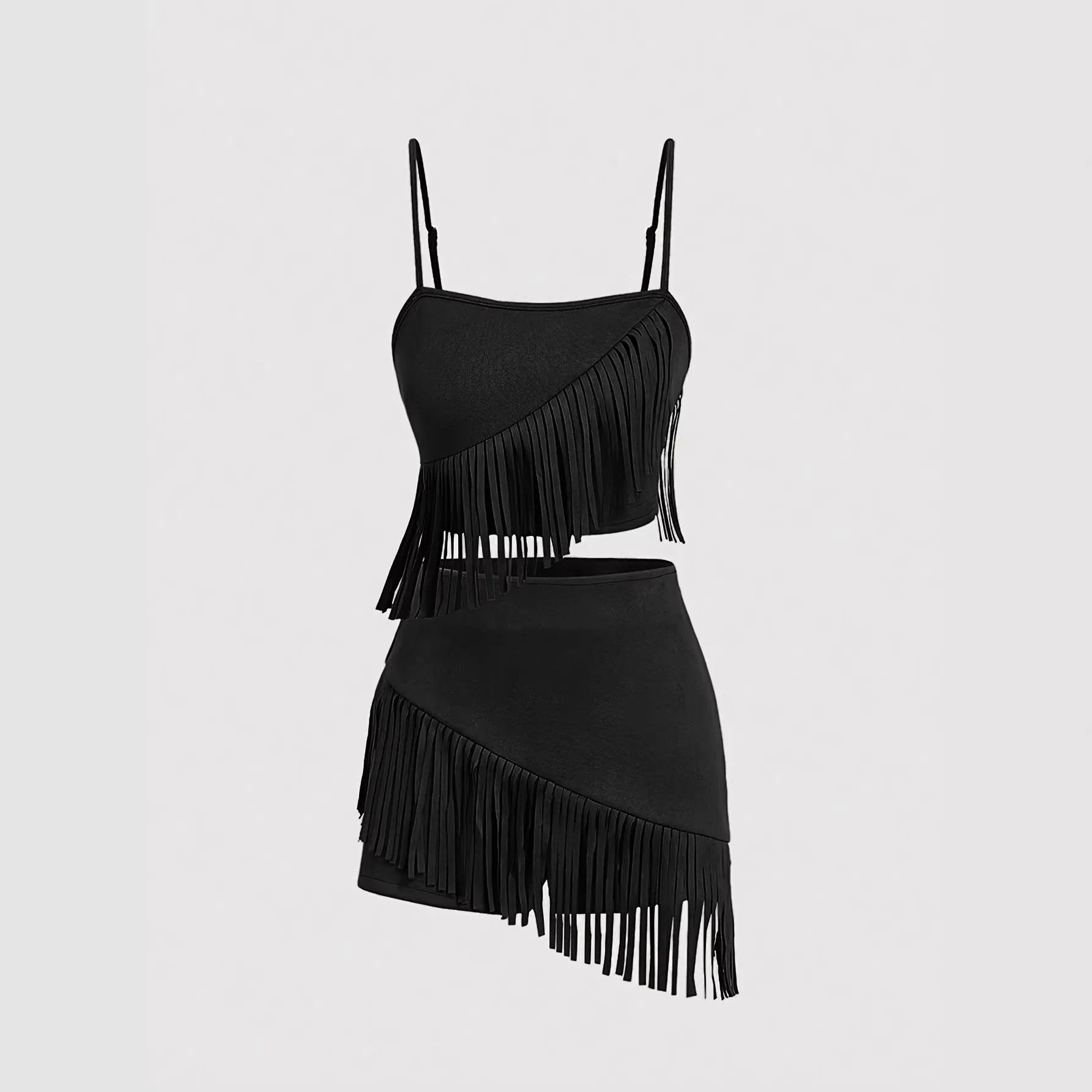 Harlow Fringe Crop Skirt Set