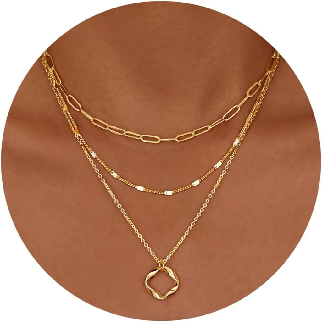 Rich Girl Club Soft Life Layered Necklace Set — Gold & Silver 3-Piece