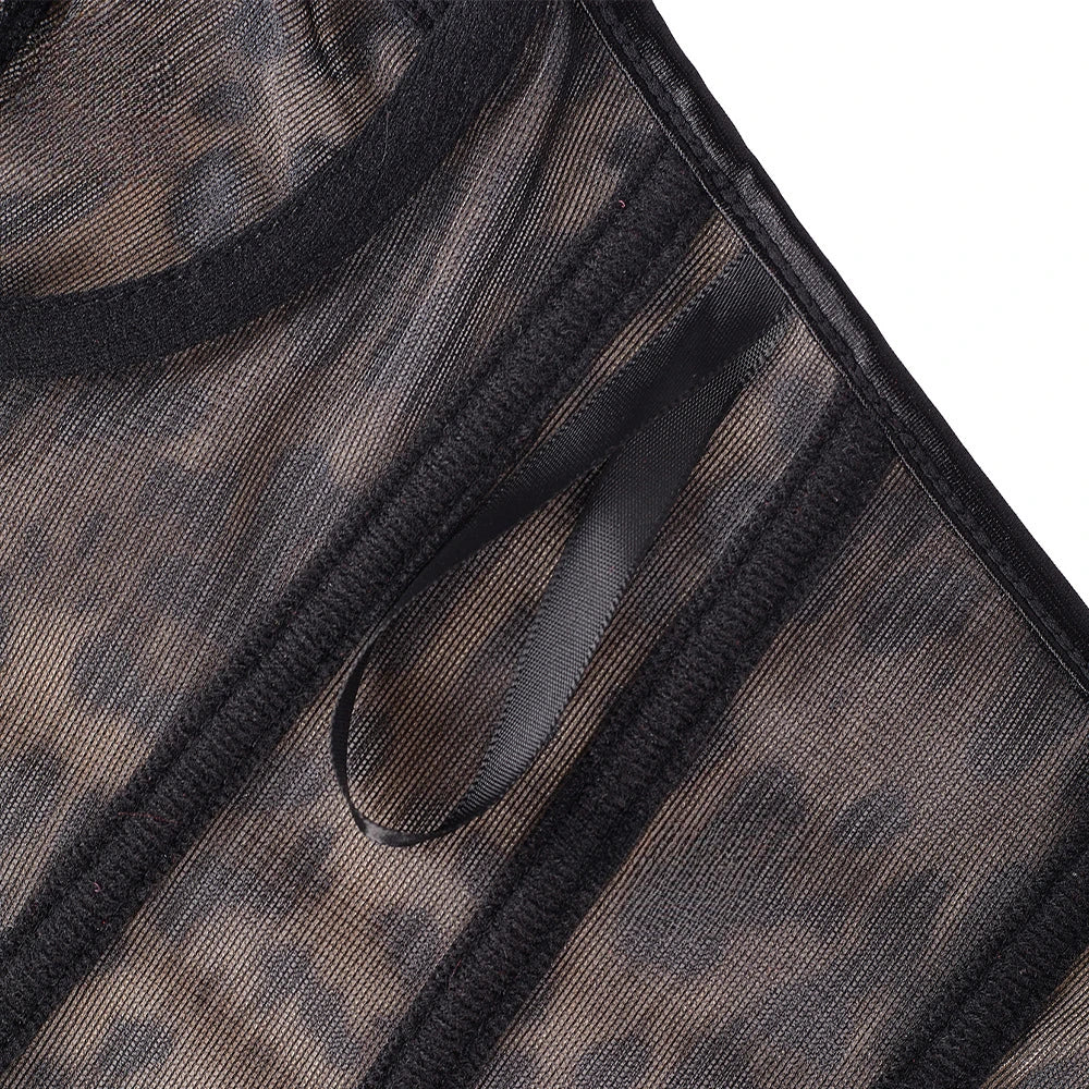 Wild Luxury Leopard Mesh Corset Top
