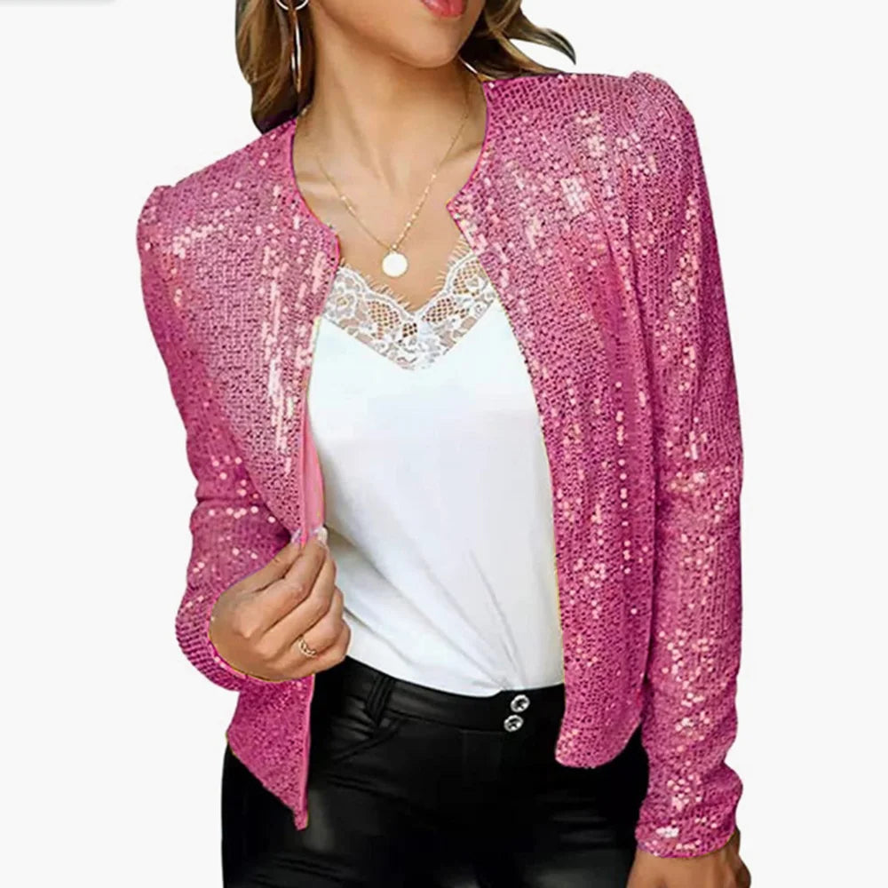 Presley Sequin Crop Blazer