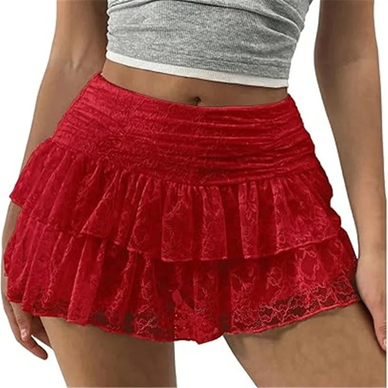 Sweetheart Ruffle Bloomer Skirt high-waist A-line ruffle supplier color and construction view 8