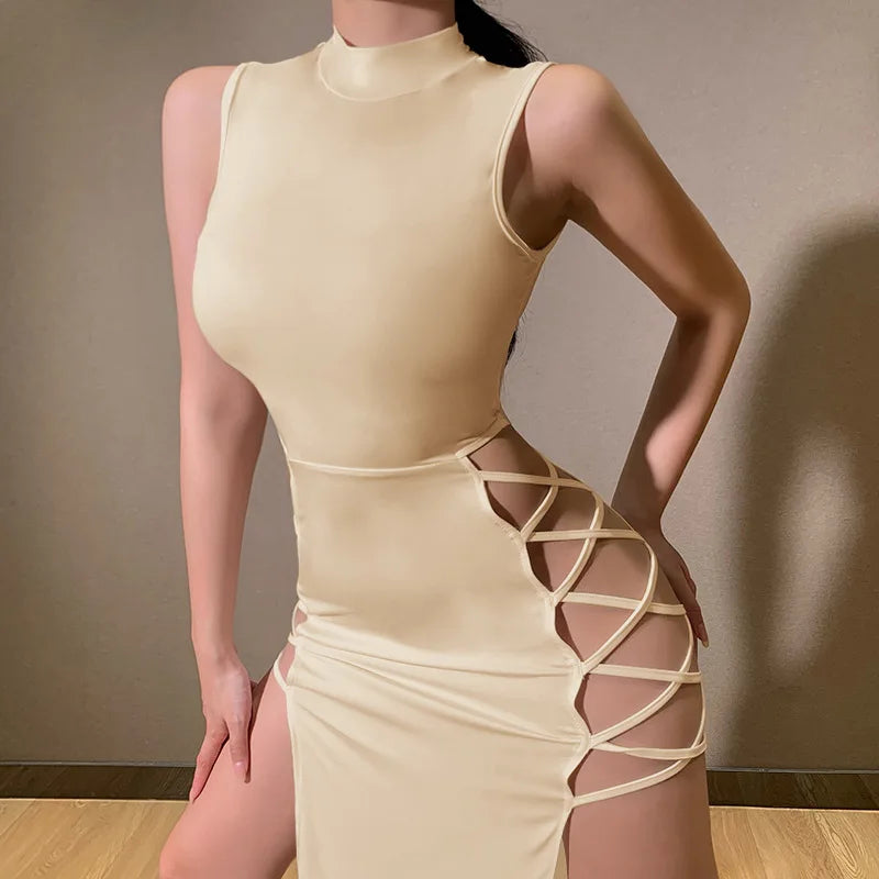 Out Til Sunrise Bandage Mini Dress
