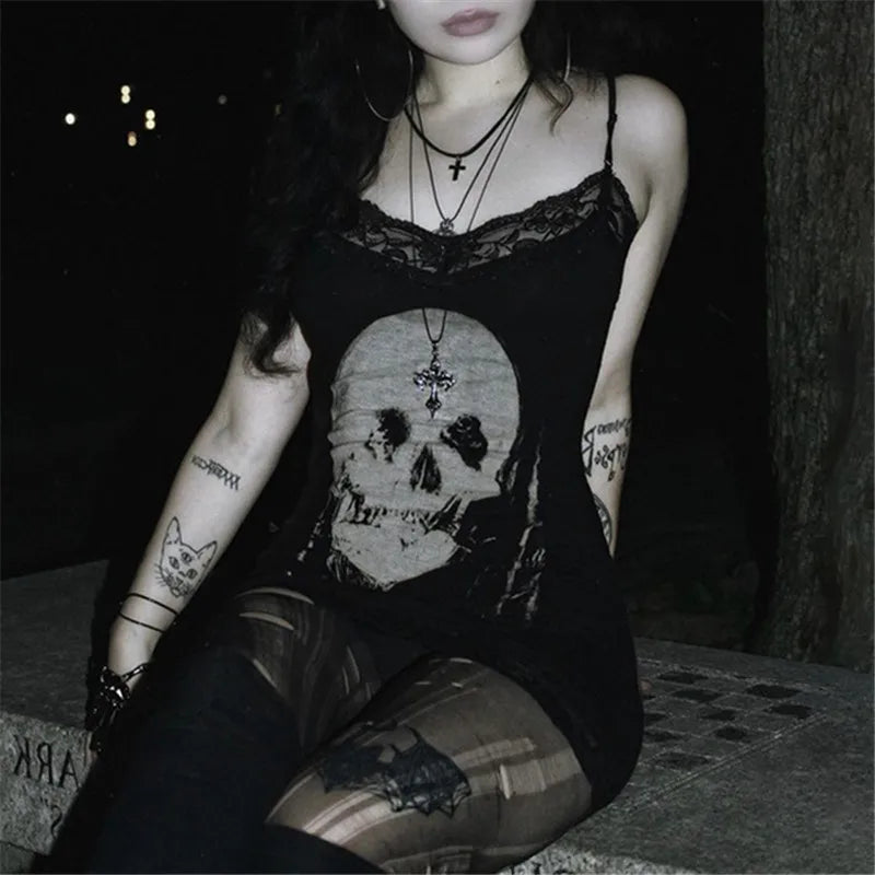Midnight Reaper Strappy Mini Dress
